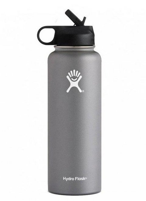 32 oz Wide Mouth with Straw Lid Stainless Steel Reusable Water Bottle Clementine - Vacuum Insulated, Dishwasher Safe, BPA-Free, Non-Toxic