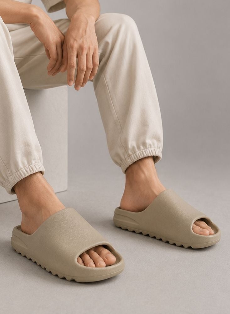 SLIDES Waterproof Comfort Slides – Beige - Image 3