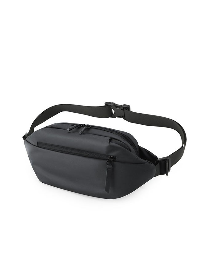yongsheng Multifunctional Sports And Leisure Chest Bag Black,Crossbody Bag for Men and Women,Sling Bag,Adjustable Waist Belt,Durable,Water Resistant Fanny Pack Chest Bag for Travel Daypack Outdoor Running(Black)  - Image 1