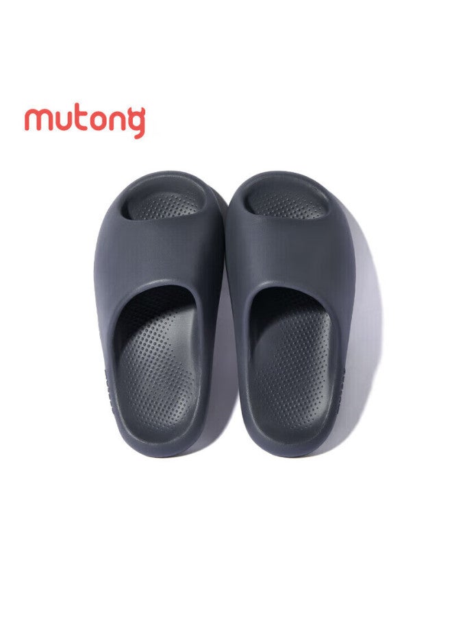 Shepherd Boy Mutong Children's Slippers, Summer Sandals, Baby Home Shoes, Boys And Girls Parent-child Bathroom Slippers, Graphite Gray, Size 260 - Image 3