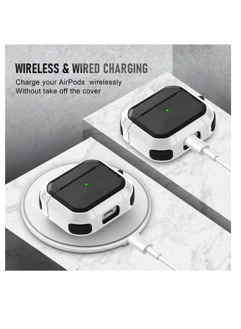 ELTRAZONE AirPods 3 Case Cover with Keychain Upgraded Armor Shockproof Hard-Shell Protective TPU Compatible for Apple Airpods 3rd Generation Case for Women Men Girls Boys (Front LED Visible) - Image 2