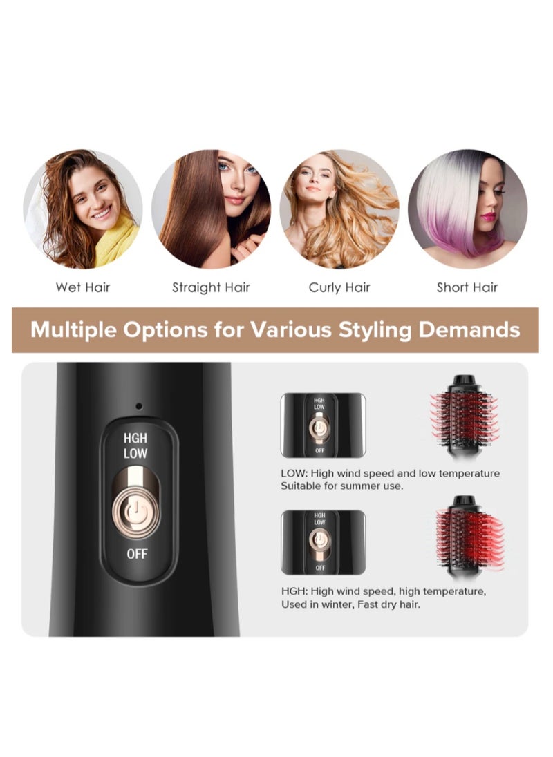 Mac Styler Mac Styler Hair Dryer Hot Air Brush Styler & Volumizer One Step Hair Straightener Curler Electric Blow Dryer Brush MC-1510  - Image 4
