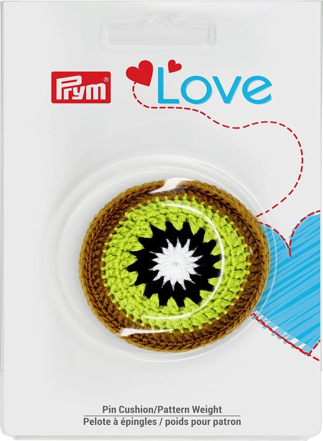 Prym Love Pin Cushion/Pattern Weight-Kiwi Pincushion, Green - Image 1