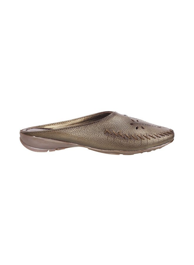 موتشي حذاء موتشي نسائي من الجلد باللون البرونزي سهل الارتداء (مقاس (3 المملكة المتحدة (36 الاتحاد الأوروبي)) - Image 2