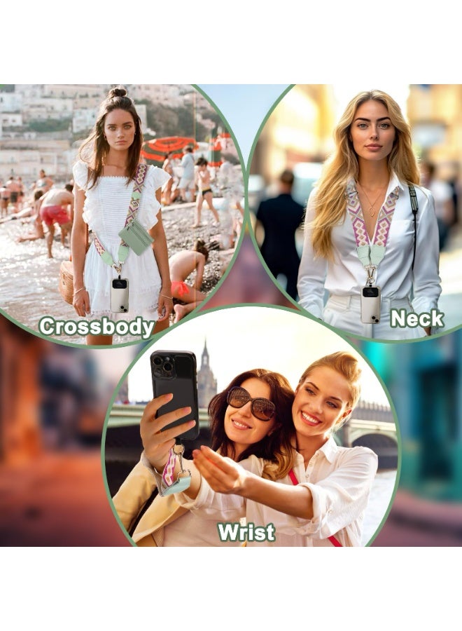 إكس ليفيل حبل هاتف عالمي، حزام بمشبك وحمل، مع محفظة، حزام هاتف بمحفظة بسحاب، حبل هاتف محمول قابل للتعديل مضاد للسرقة للنساء، مناسب لهواتف iPhone 17، 16 Pro Max، 15، Samsung Galaxy S25، S24، S23، معظم الهواتف الذكية، وملحقات سلسلة الهواتف المحمولة، باللون الأخضر - Image 3