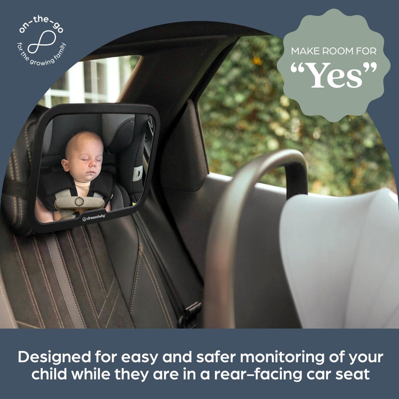 Dreambaby 360Â° Adjustable Rear Facing Baby Car Mirror - Wide Angle, Clear View Backseat Infant Mirror for Car - Image 5