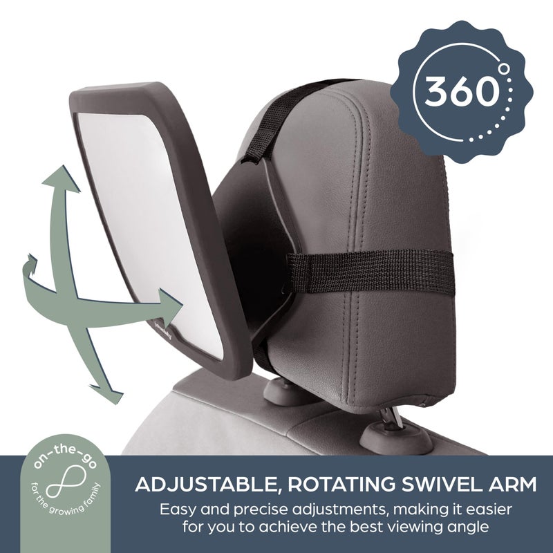 Dreambaby 360Â° Adjustable Rear Facing Baby Car Mirror - Wide Angle, Clear View Backseat Infant Mirror for Car - Image 3