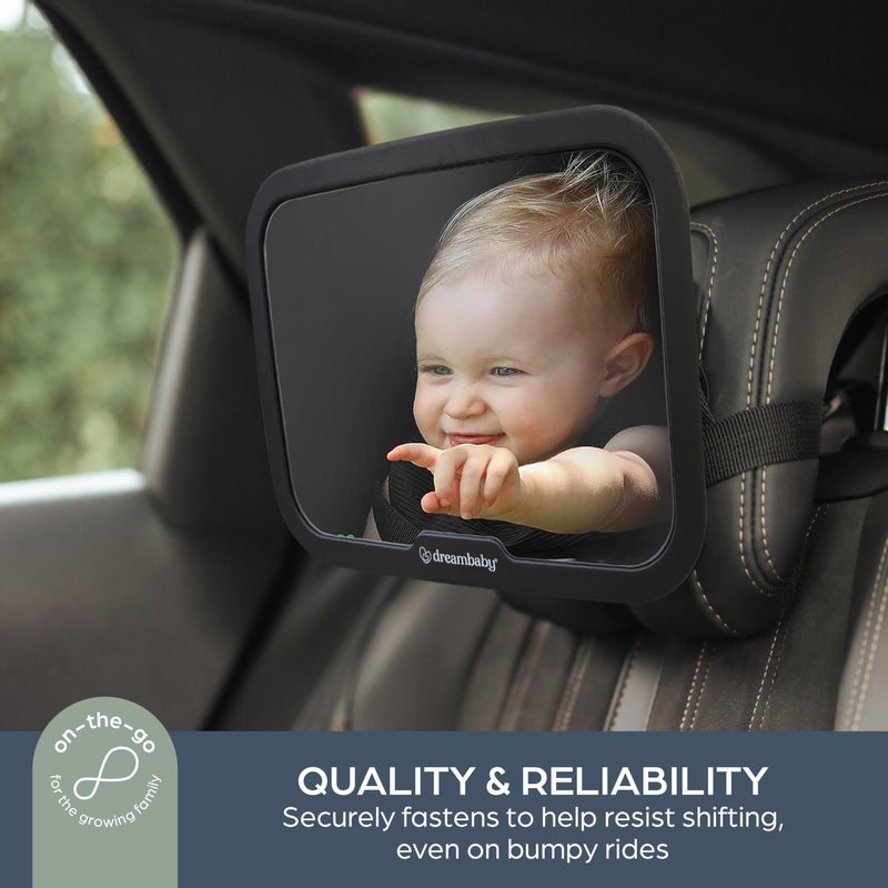 Dreambaby 360Â° Adjustable Rear Facing Baby Car Mirror - Wide Angle, Clear View Backseat Infant Mirror for Car - Image 4