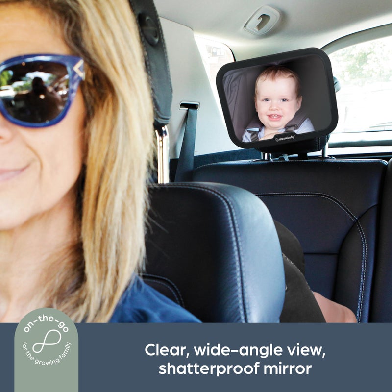 Dreambaby 360Â° Adjustable Rear Facing Baby Car Mirror - Wide Angle, Clear View Backseat Infant Mirror for Car - Image 2