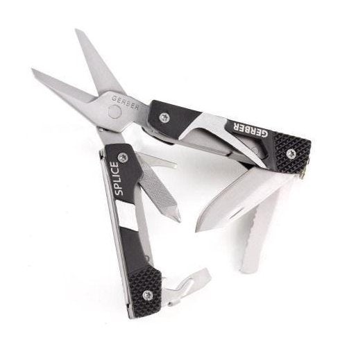 Gerber Gear Splice Pocket Knife EDC Multitool with Blade, Scissors, Screwdrive and, Bottle Opener, Black - Image 2