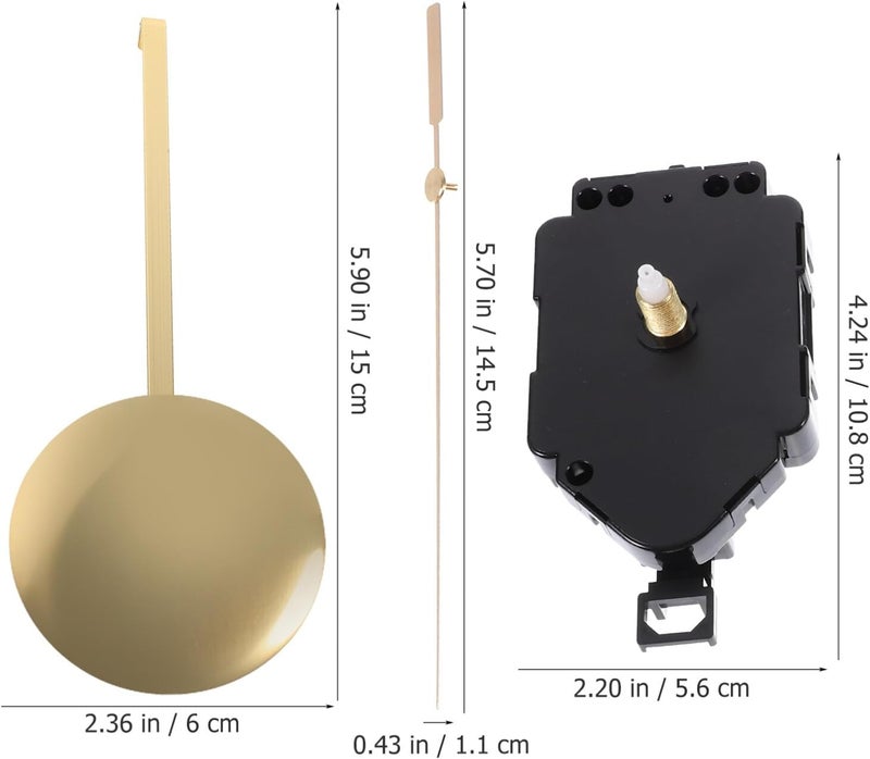 Gadpiparty 1set High-Torque Clock Mechanism Kit Pendulum and Hands Replacement Parts for Wall Clocks Design Easy Installation Compatible - Image 4