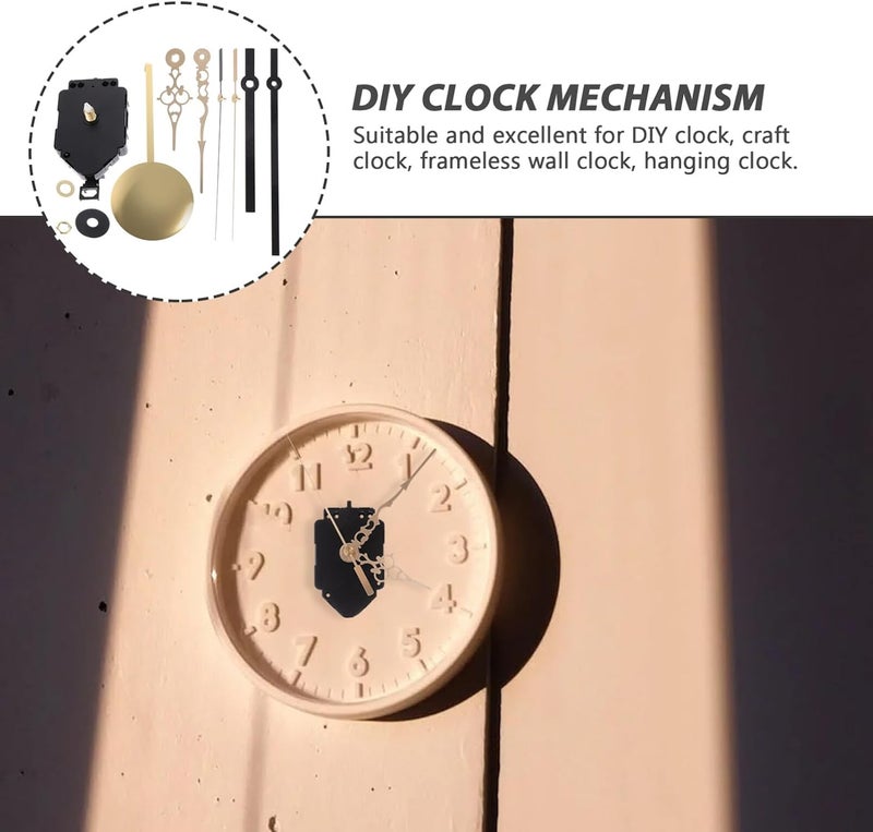 Gadpiparty 1set High-Torque Clock Mechanism Kit Pendulum and Hands Replacement Parts for Wall Clocks Design Easy Installation Compatible - Image 3