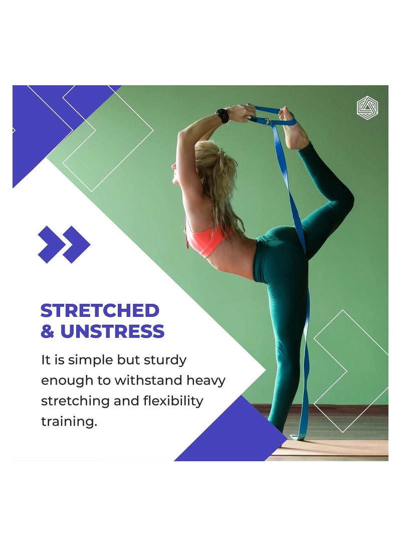 BOLDFIT Durable and Comfy Texture Yoga Belt Strap For Stretching with Extra Safe Adjustable D-Ring Buckle - Image 4
