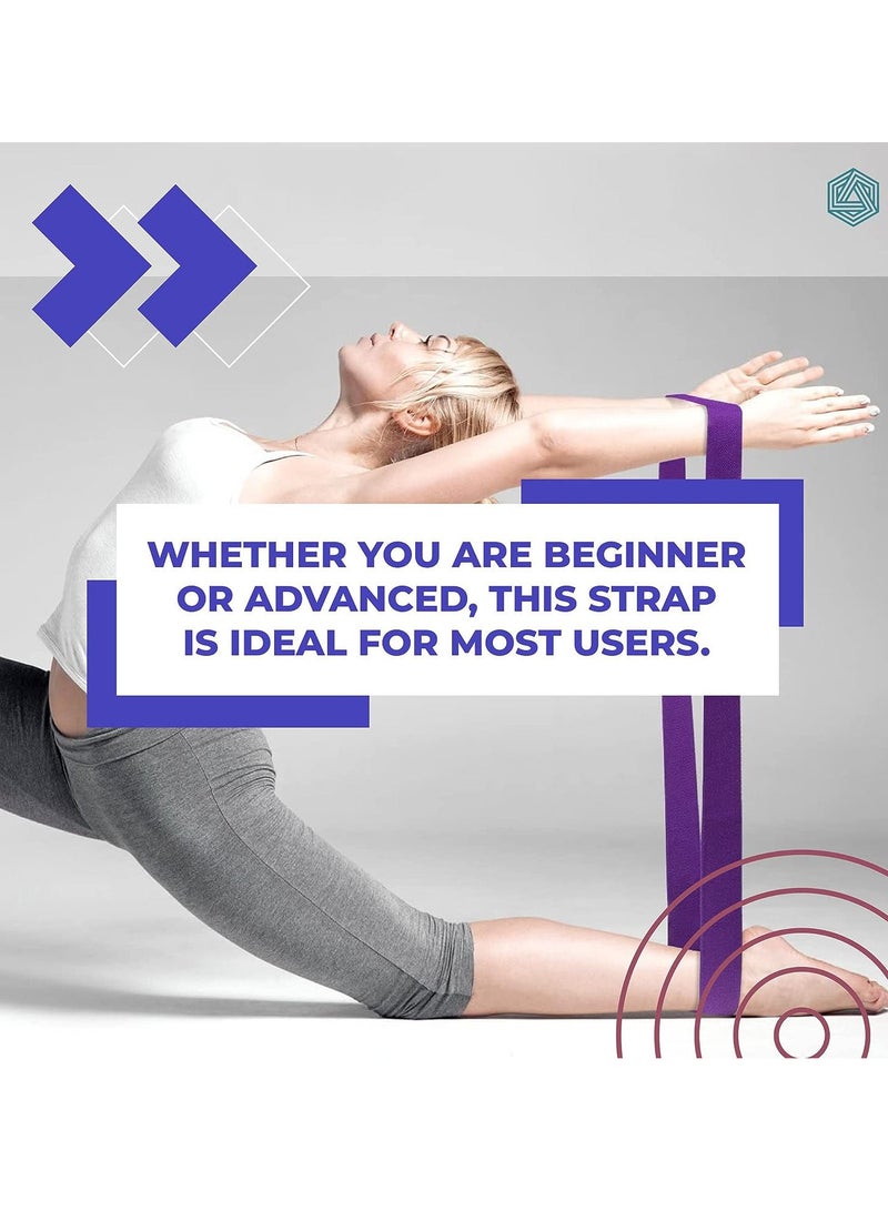 BOLDFIT Durable and Comfy Texture Yoga Belt Strap For Stretching with Extra Safe Adjustable D-Ring Buckle - Image 5