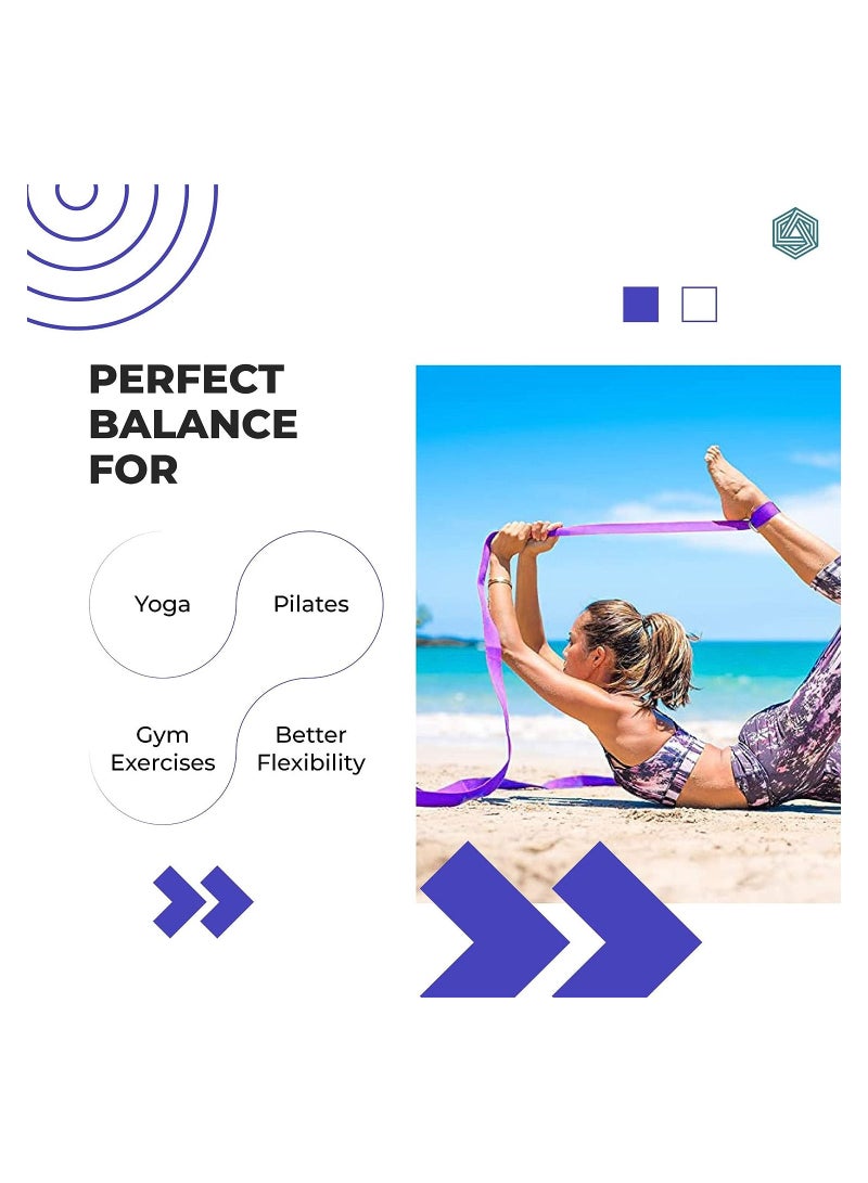 BOLDFIT Durable and Comfy Texture Yoga Belt Strap For Stretching with Extra Safe Adjustable D-Ring Buckle - Image 3