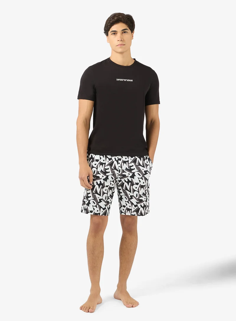 امبوريو ارماني بيجامة أساسية برباط