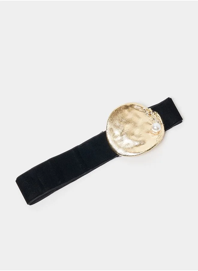 Styli Textured Metal Choker Necklace