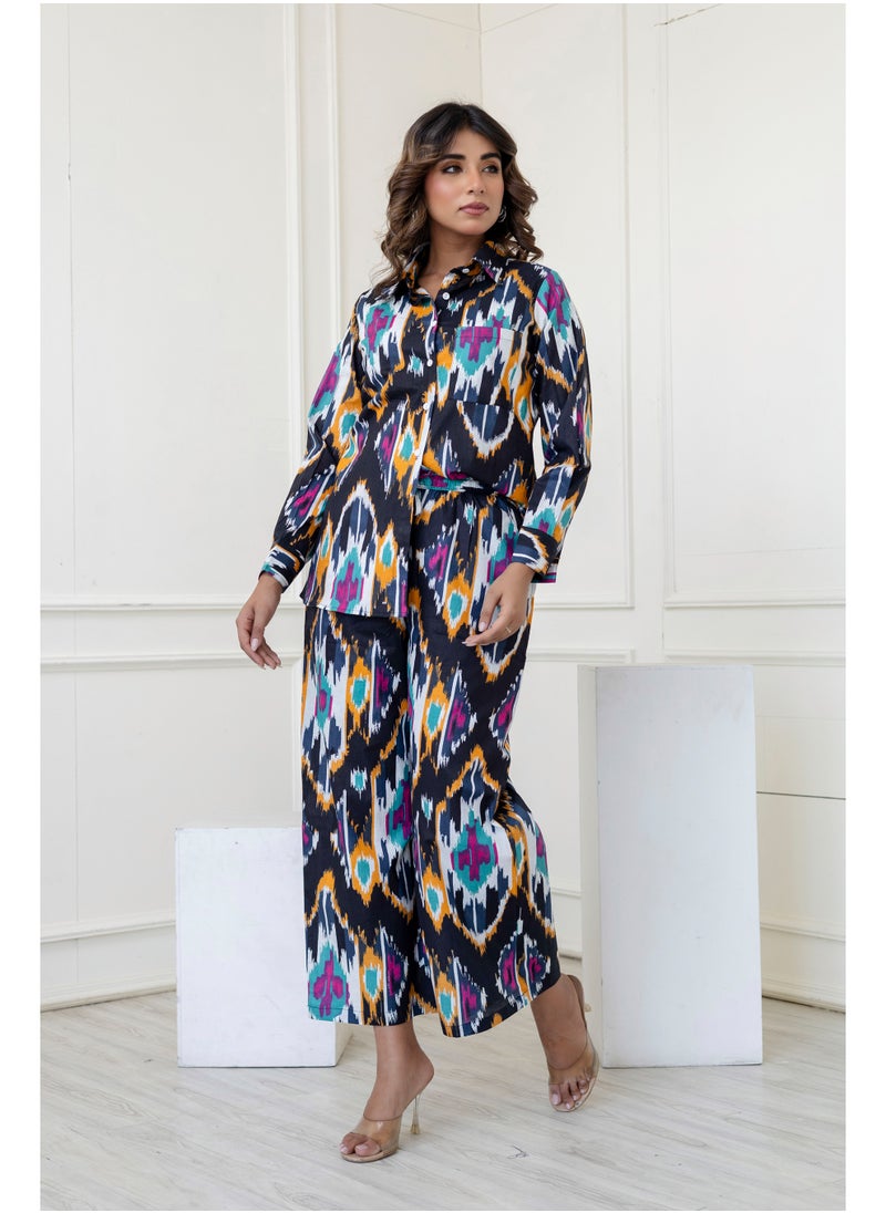 Generic Jenifry Indian Women Botanic Belle Printed Cotton Co-ord Set  - Image 4