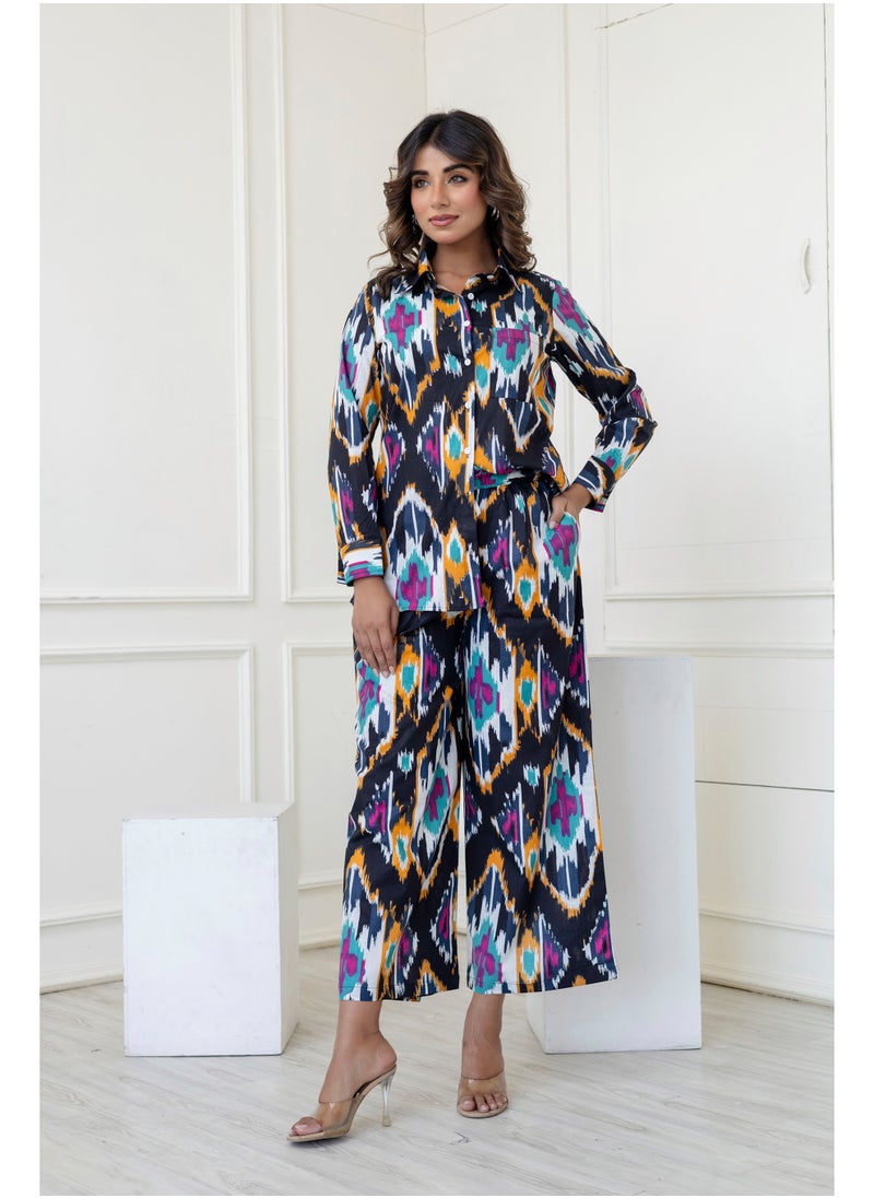 Generic Jenifry Indian Women Botanic Belle Printed Cotton Co-ord Set  - Image 3