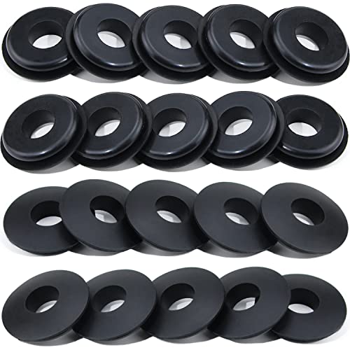 iBroPrat Glad Hand Seal, 20pcs Gladhand Washers Rubber Seals Black Gasket Elastic Grommets for Semi Trucks Trailers Brake Air Hose Parts Number 10028 - Image 1