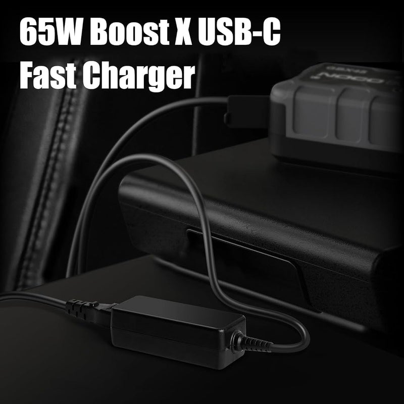 KFD Power Supply 65W USB-C Charger Charging Cable for NOCO Boost X GBX45 GBX55 GBX75 GBX155 1250A 1750A 2500A 4250A 12V UltraSafe Jump Starter Power Bank Car Battery Booster Jump Starter Charger Power - Image 3