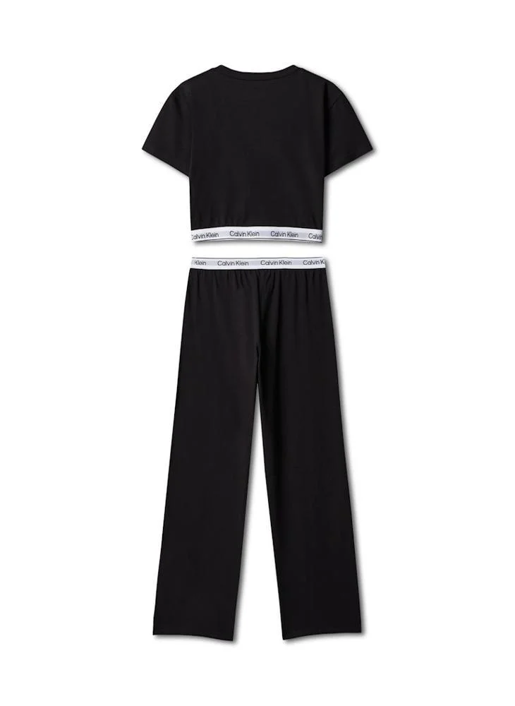 Calvin Klein Jeans Ck Black Girls Pyjama Set - Icon Cotton Stretch for Women | Best Price UAE