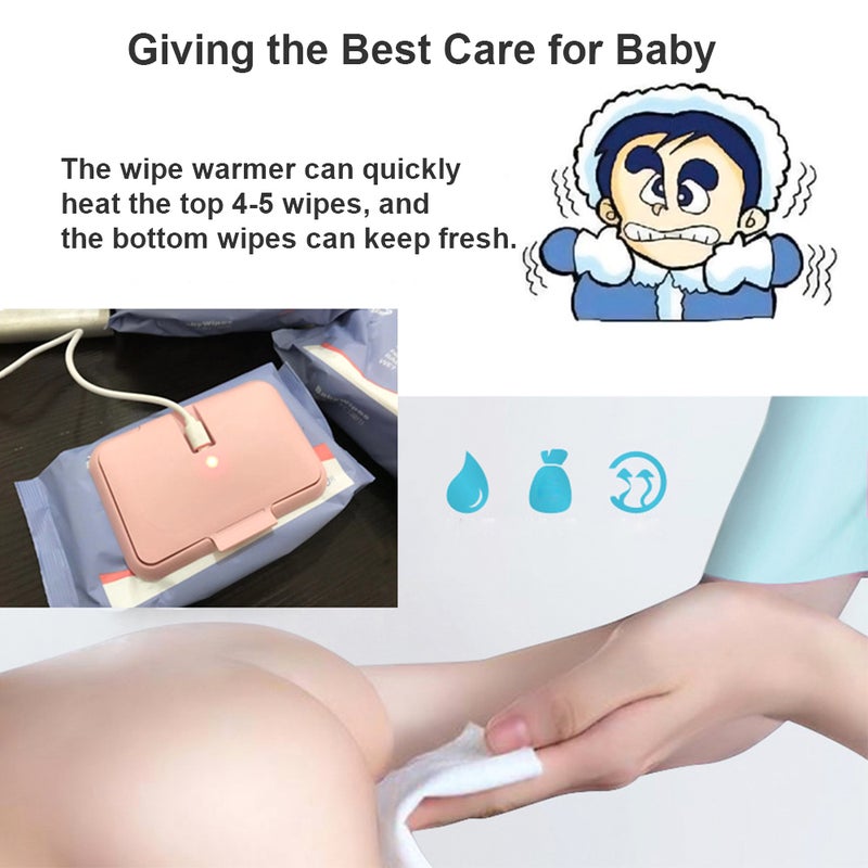 Baby Wipe Warmer Portable Baby Wet Wipes Warmer Heater USB Powered Perfect for Traveling - Image 4