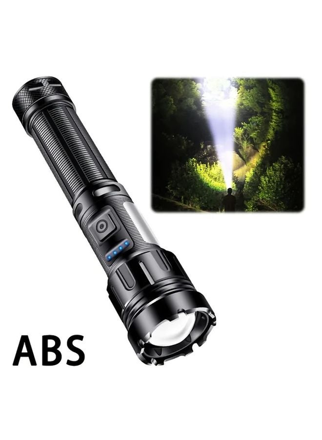 Black Rechargeable LED Flashlight 7 Modes Ultra Bright For Camping Hiking Emergency - Image 1