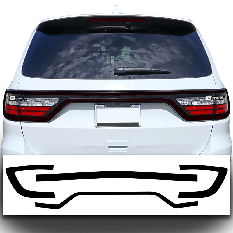 BOGAR TECH DESIGNS Tinted Rear Racetrack Kit Overlay Tint Covers Compatible with Dodge Durango 20142023 Dark
