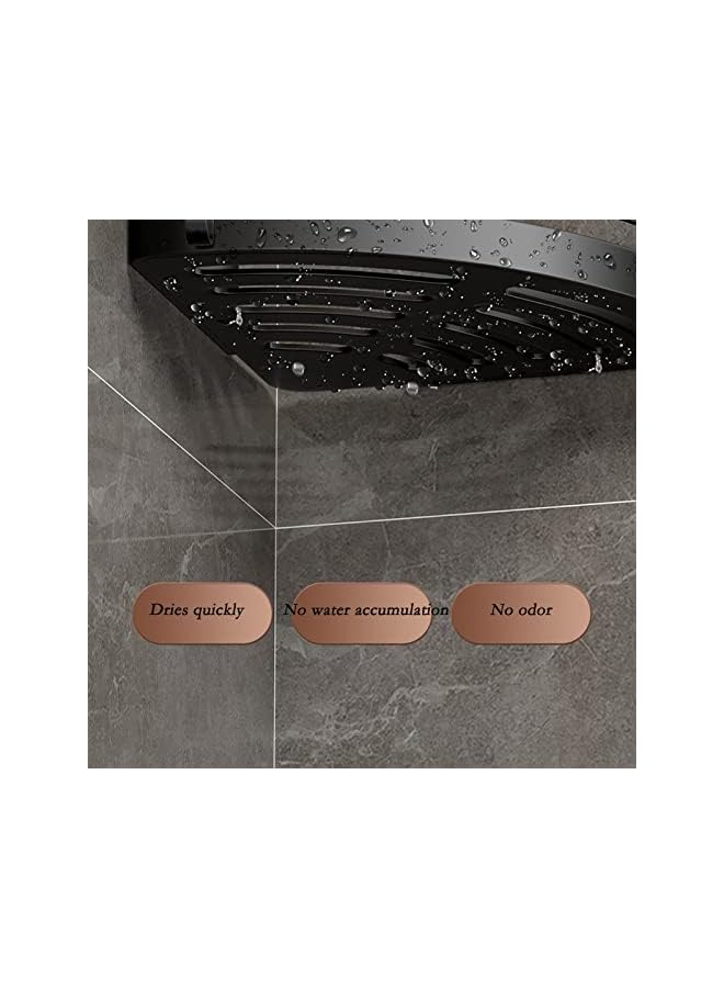 Raxoom Corner Shelf Bathroom Shower Caddy Organizer, Adhesive Shower Shelf Corner No Drilling Bathroom Shower Organizer for Bathroom Kitchen (Double Layer) - Image 3
