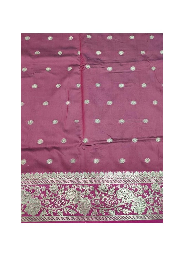 Accessorize Kingdom - Accessorize Kingdom Women's Banarasi Saree Soft new ladies 2024 Design Wear Pattu Sarees Latest Cotton Party Sari collections With Blouse Piece for Wedding saree - Image 1