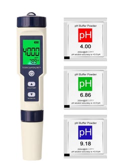 5 in 1 Professional Multi-parameter Combo Testing Meter PH/EC/TDS/Salinity/Thermometer Digital Multi-Function Tester Water Quality Tester