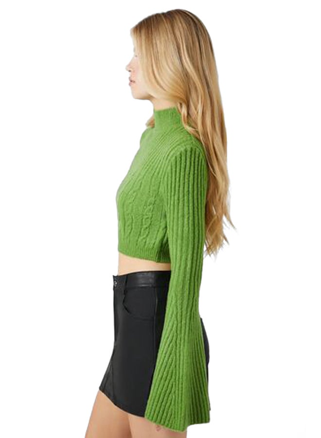 FOREVER 21 Cable Knit Cropped Sweater - Image 3