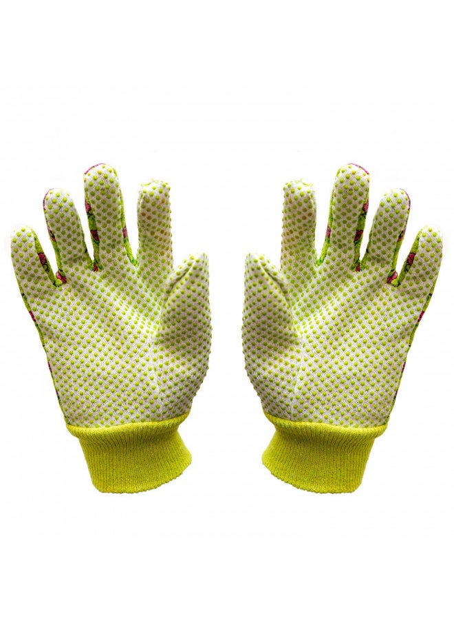 G & F Products G & F 1852-3 Women Soft Jersey Garden Gloves, Women Work Gloves, 3-Pairs Green/Pink/Blue per Pack  - Image 4
