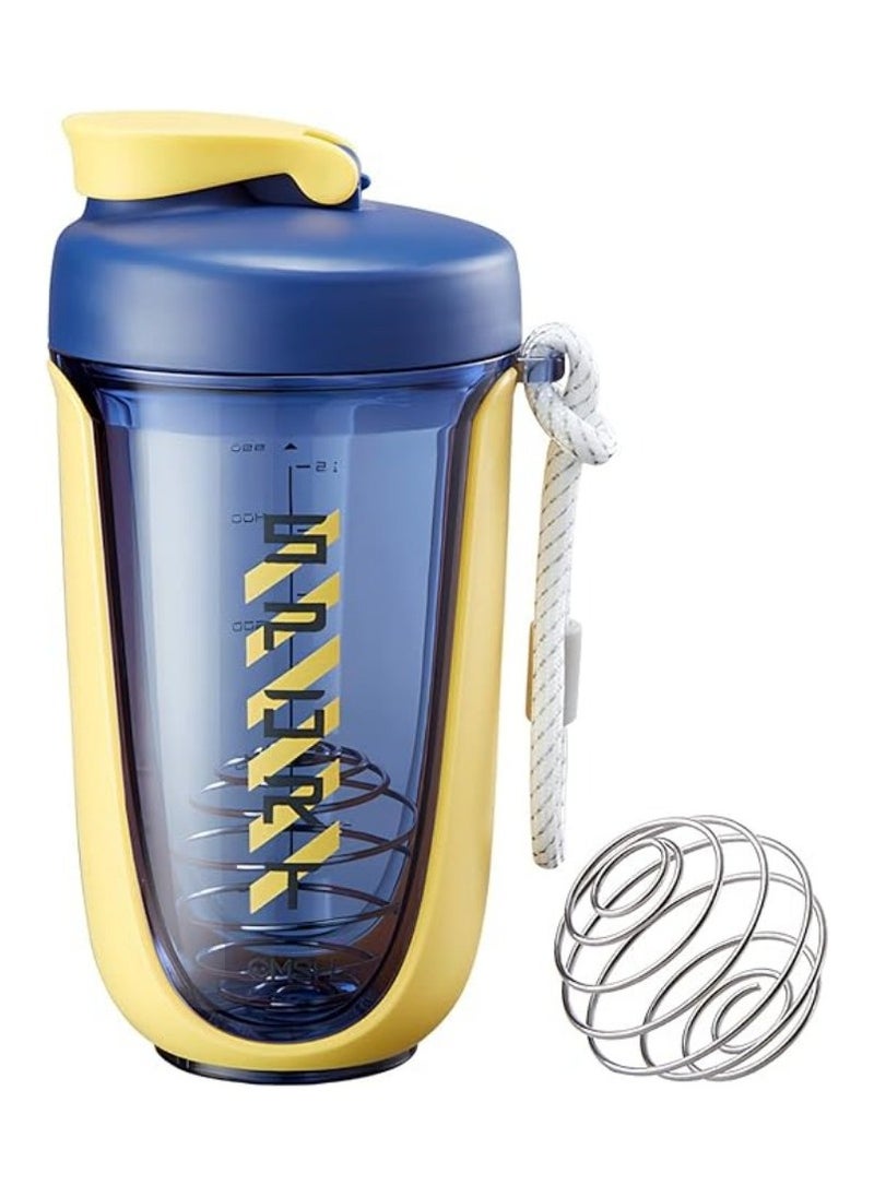 EYSOO - Protein Shaker Bottle 20 oz Protein Shaker Cup Shaker Bottle for Protein Mixes Leakproof Shaker BPA Free Protein Shaker with Blender Ball for Gym Fitness (Yellow) - Image 1