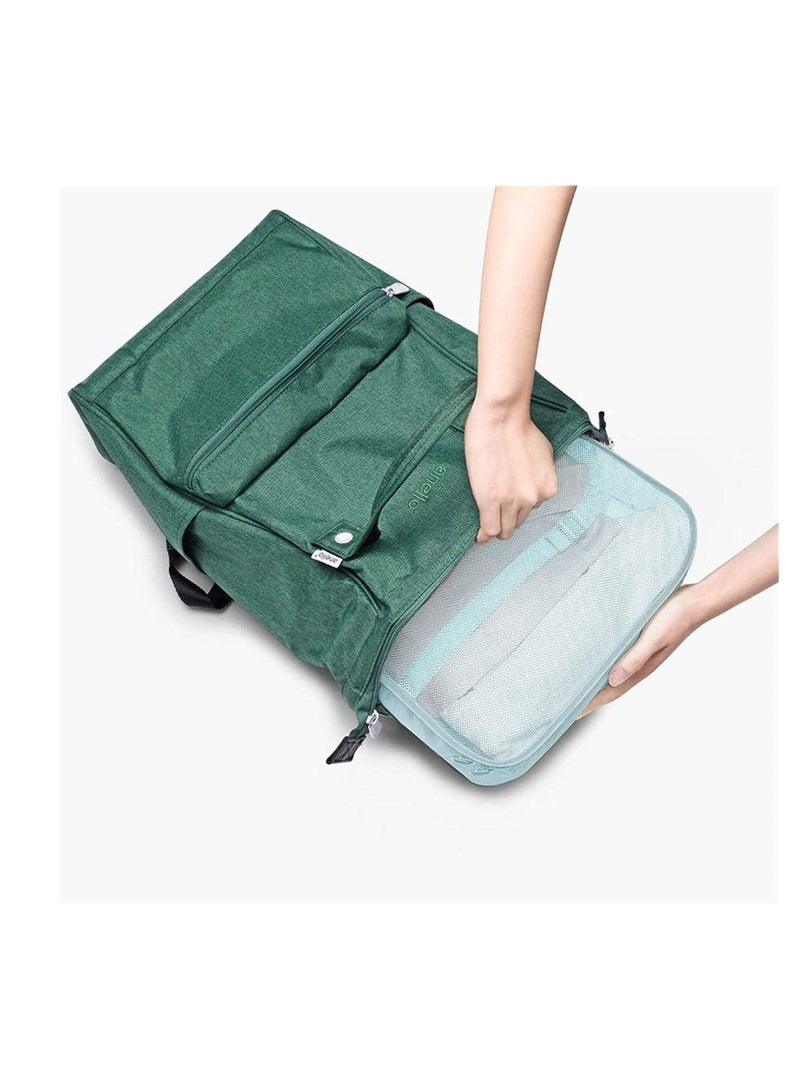 7pcs Set Travel Organizer Storage Bags Suitcase Packing Set Storage Cases Portable Luggage Organizer Clothes Shoe Tidy Pouch Bag -Blue  - Image 4
