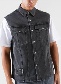 izzue Denim Embroidery Patch Jacket  - Image 3