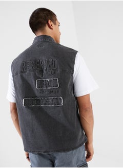 izzue Denim Embroidery Patch Jacket  - Image 2
