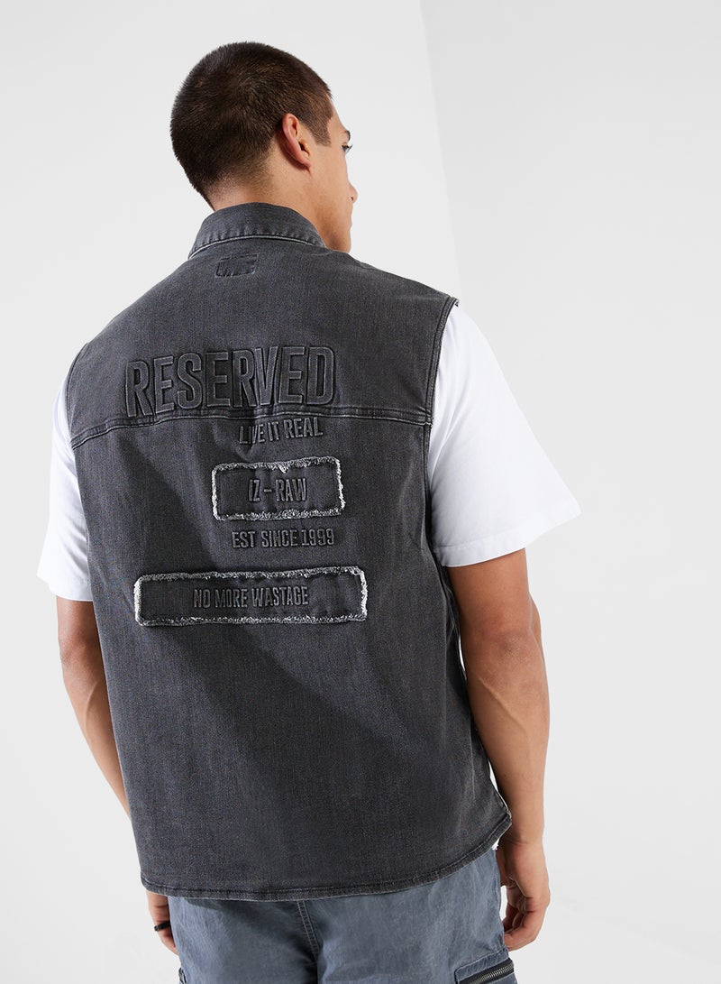 izzue Denim Embroidery Patch Jacket  - Image 2