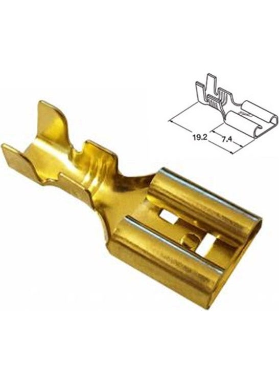 Zembil SF2D Uninsulated Female Plug Terminal Socket Cable End (10 Pieces) 