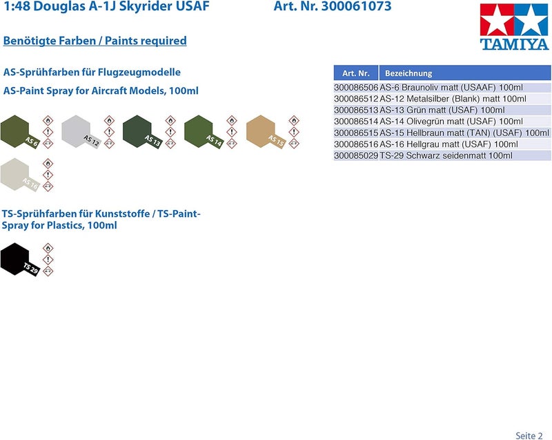 Tamiya 1:48 WWII Douglas A-1J Skyraider Model Kit - Image 5