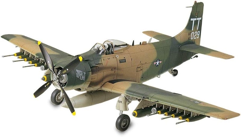 Tamiya 1:48 WWII Douglas A-1J Skyraider Model Kit - Image 1