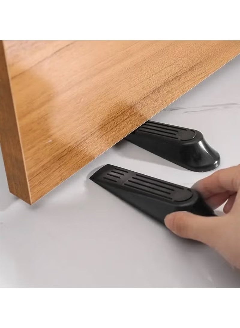 5-Piece Heavy-Duty Door Stopper Set – Non-Slip Plastic Door Wedges for Home & Office | No Tools Needed, Secure Hold for Interior & Exterior Doors - Image 2