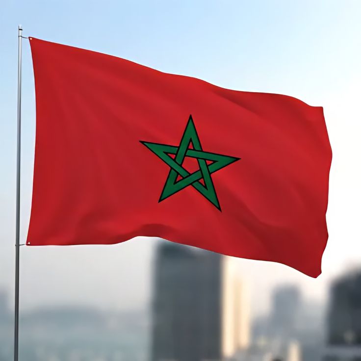 ARS Morocco  Flag - Heavy-Duty 210D Satin, Morocco  Flag for Outdoor/Indoor, Fade Resistant, Flag Day, And Home-Polyester, Sport Day, FIFA World Cup-Size-70X130cm - Image 1