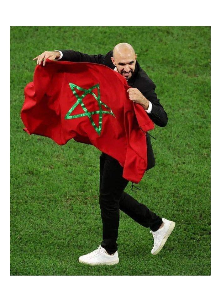 ARS Morocco  Flag - Heavy-Duty 210D Satin, Morocco  Flag for Outdoor/Indoor, Fade Resistant, Flag Day, And Home-Polyester, Sport Day, FIFA World Cup-Size-70X130cm - Image 5