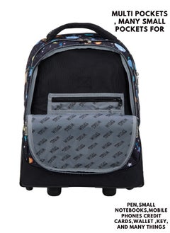 Wires 3 Piece Kids School Trolley Bag laptop compartment Big Wheels With Lunch bag & Pencil Case  - Image 3