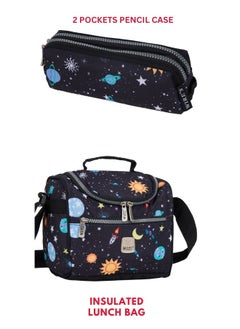 Wires 3 Piece Kids School Trolley Bag laptop compartment Big Wheels With Lunch bag & Pencil Case  - Image 4
