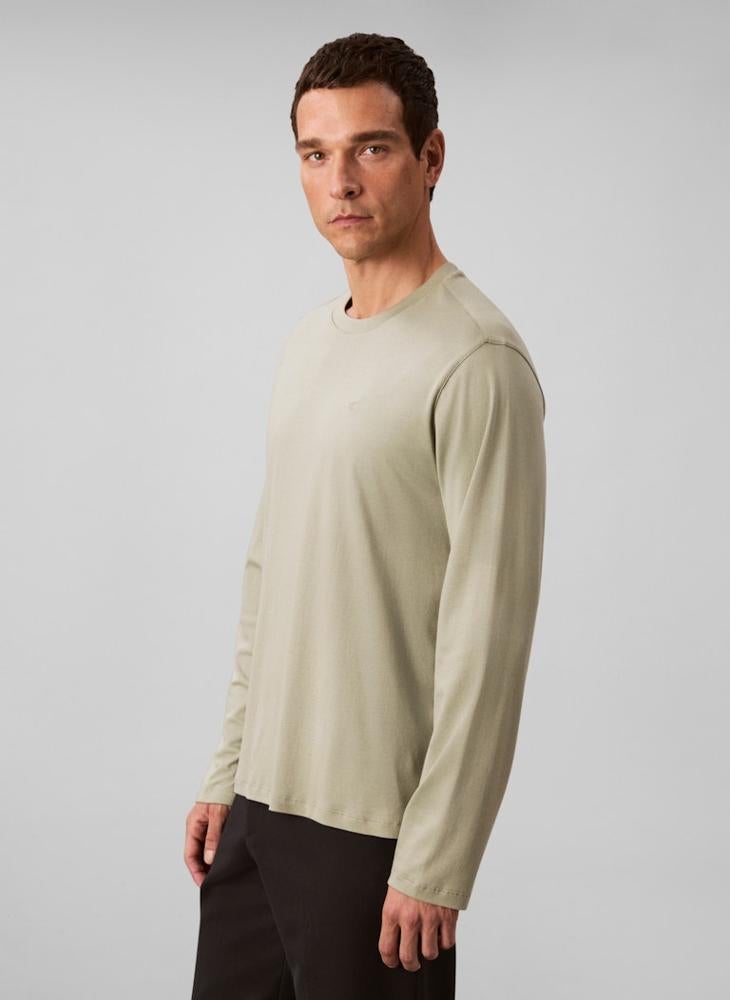 CALVIN KLEIN Long Sleeve Interlock Crew Neck T-Shirt - Image 3