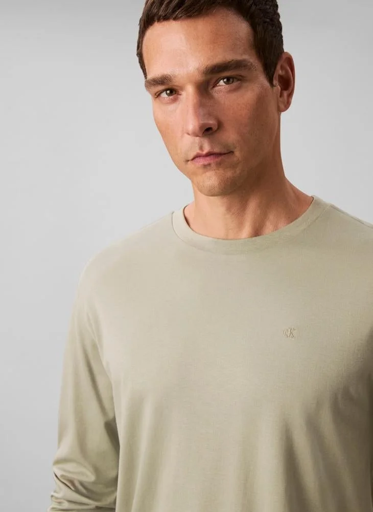 CALVIN KLEIN  Long Sleeve Interlock Crew Neck T-Shirt for Men | Best Price UAE