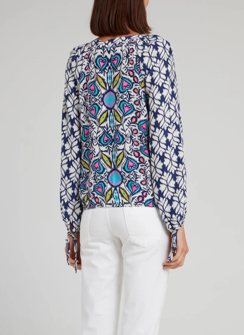 Alice and trixie Printed Drawstring Long Sleeve Top
